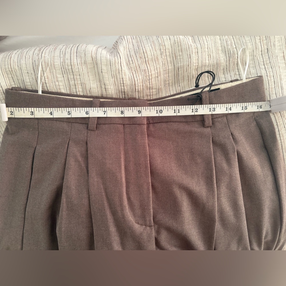 Zara Women's Wide Leg Brown Pants - Picture 12 of 14
